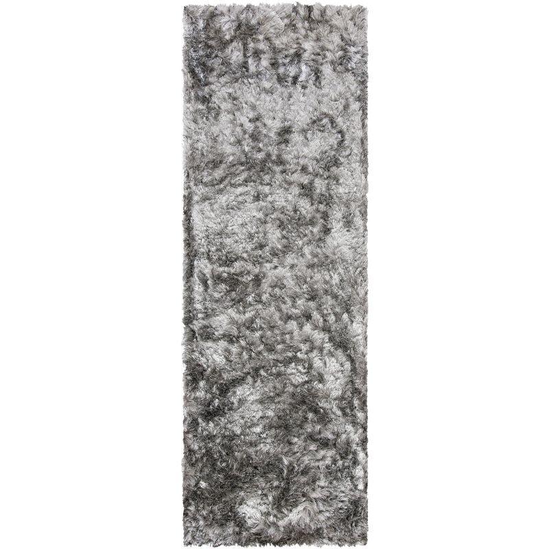 Ocean Shag OCG101 Hand Tufted Indoor Runner Rug - 2'3"x10' - Silver - Safavieh