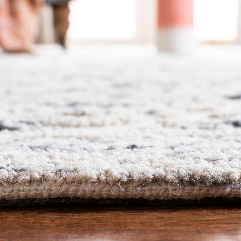 Ivory and Charcoal Hand-Tufted Wool Area Rug