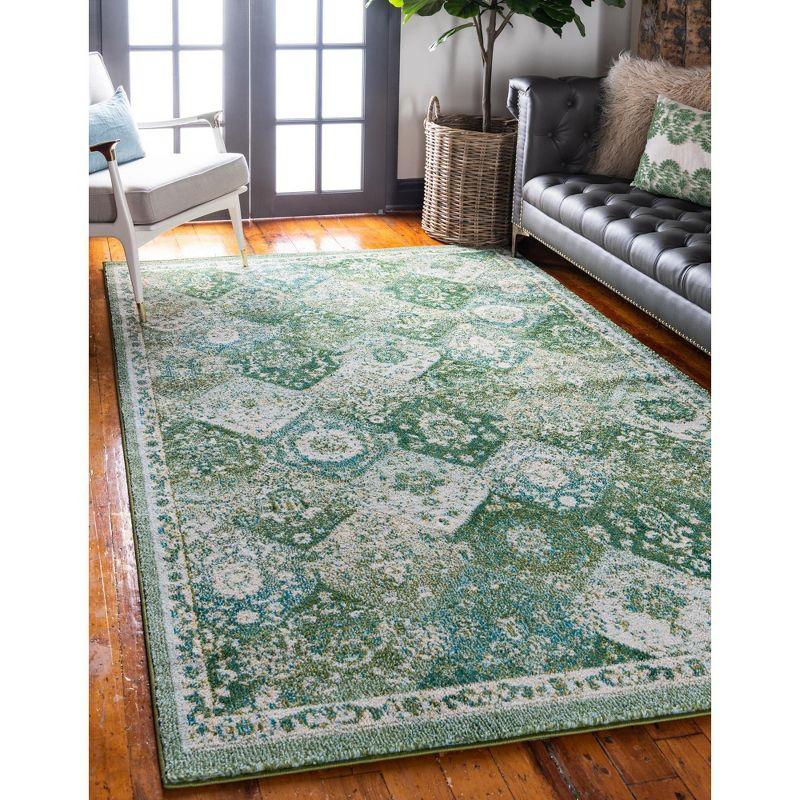 Unique Loom Penrose Collection Area Rug - Blake (3' 1" x 5' 3" Rectangle Green/Beige)