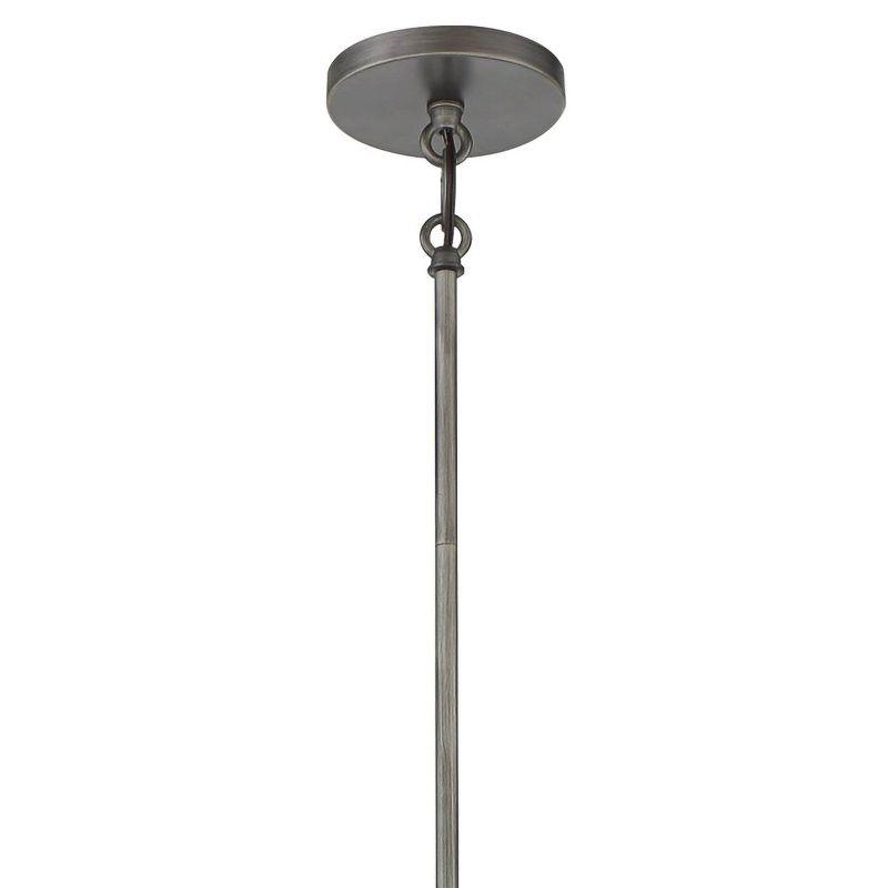 Minka Lavery Antique Nickel Chandelier 18" Wide Industrial Clear Acrylic 8-Light Fixture for Dining Room House Foyer Kitchen Home
