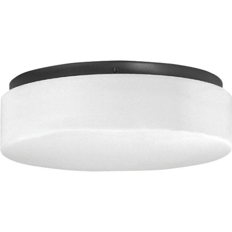 Progress Lighting, Drums and Clouds, 1-Light LED Flush Mount, Black Finish, Acrylic Shade