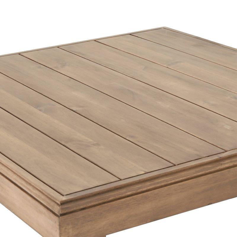 Westchester Outdoor Acacia Wood Square Coffee Table Brown Wash - Christopher Knight Home: Rustic Style, Water-Resistant