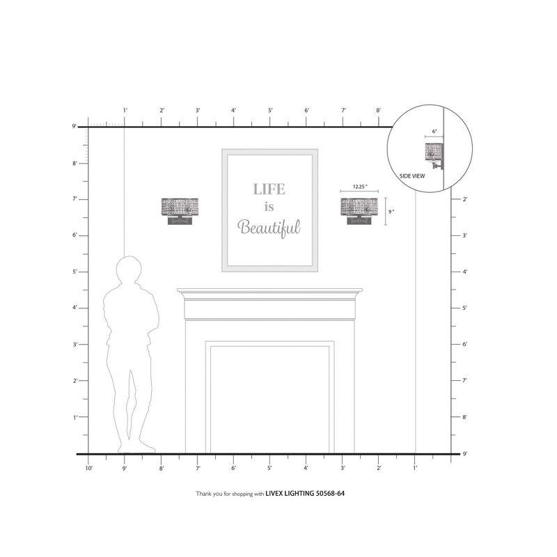 Livex Lighting Grammercy 2 - Light Wall Light in  Hand Painted Palacial Bronze