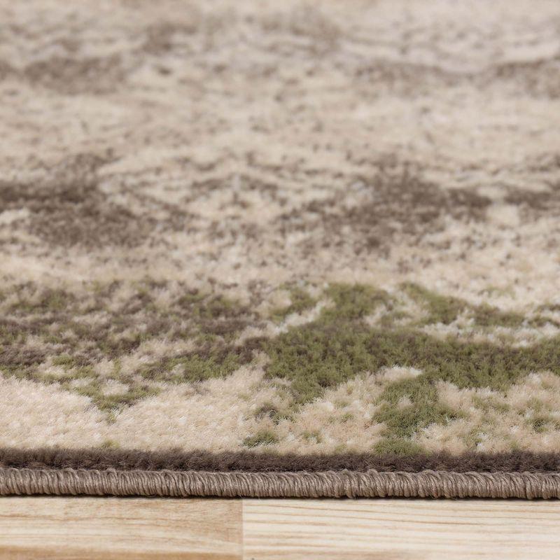 Modern Damask Indoor Area Rug or Runner, 2'x3', Brown - Blue Nile Mills