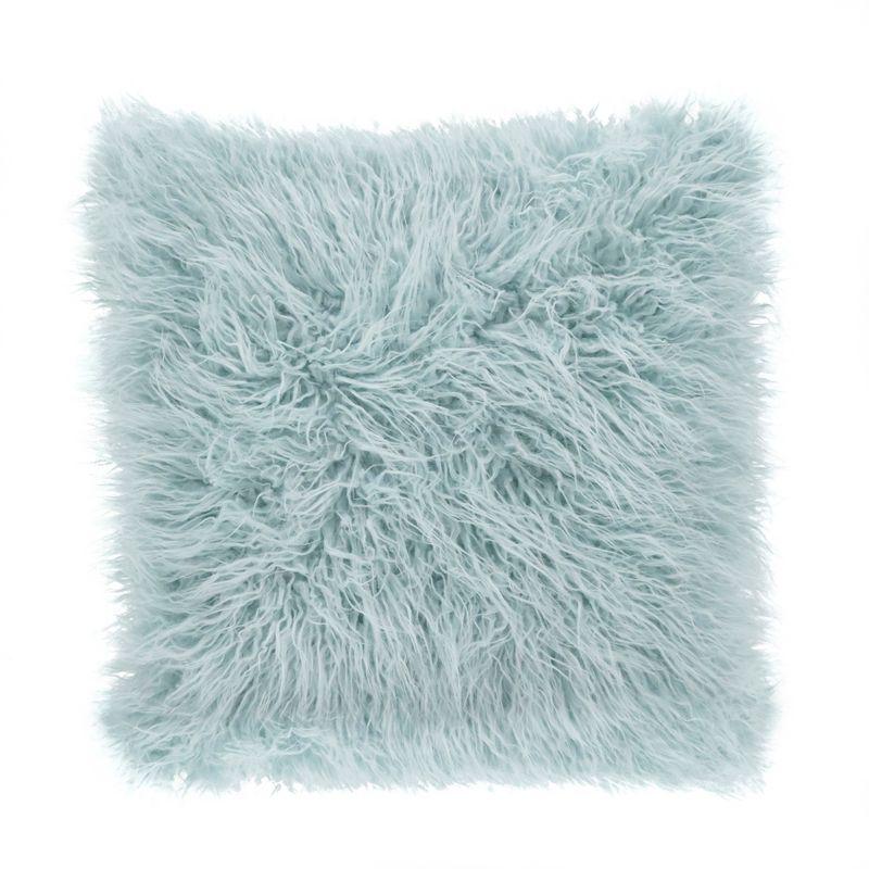 Saro Lifestyle Mongolian Faux Fur Throw Pillow