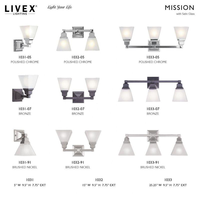 Livex Lighting Mission 2 - Light Vanity in  Brushed Nickel