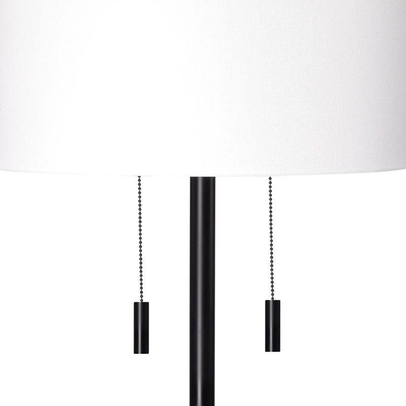 2-Light Eaton Metal Floor Lamp - Splendor Home