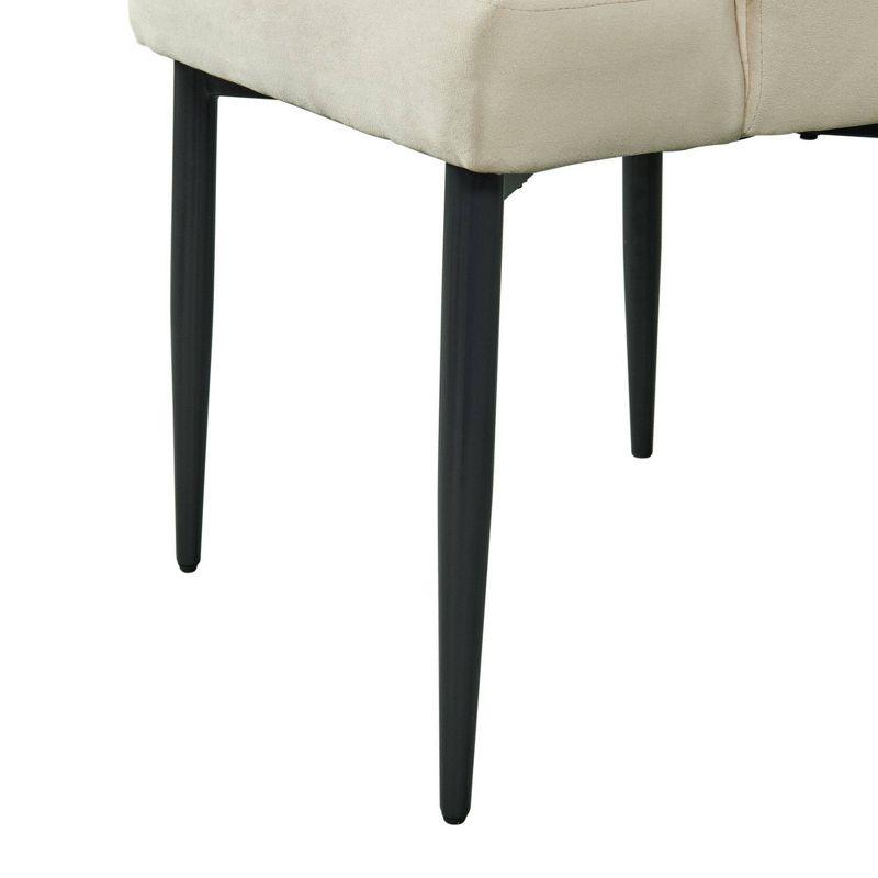 Mardelle Dining Side Chair Set Cream - Picket House Furnishings: Upholstered, Metal Legs, 2-Piece