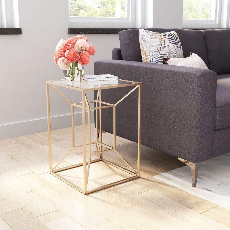 Zuo Canyon Side Table Gold