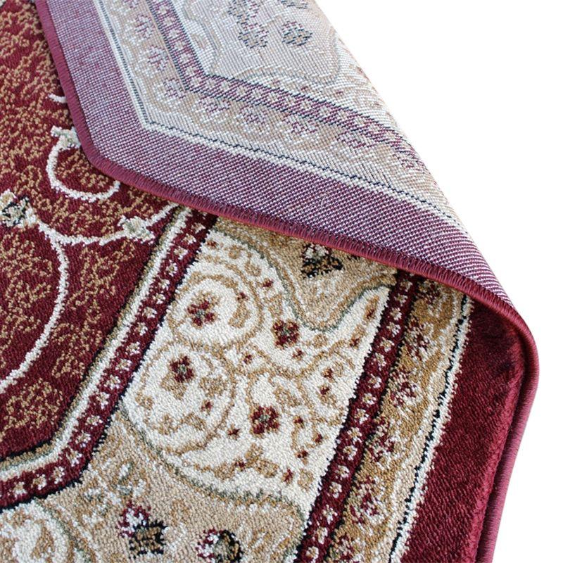 Masada Rugs Traditional Octagon Area Rug Design # 404 Burgundy (5 Feet 3 Inch X 5 Feet 3 Inch) Octagon