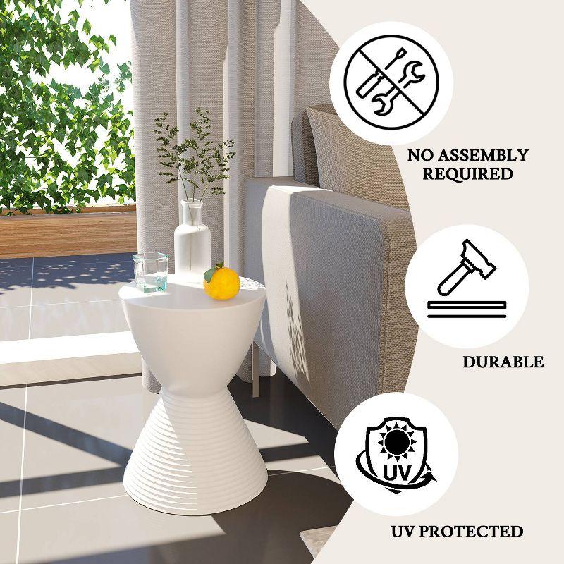 LeisureMod Boyd Modern Round Plastic Side Table