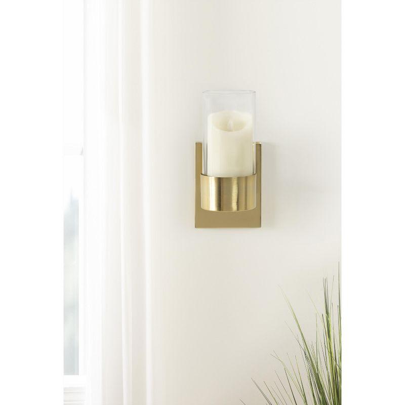 Kate and Laurel Zabler Metal Wall Sconce, 5x6x10, Gold