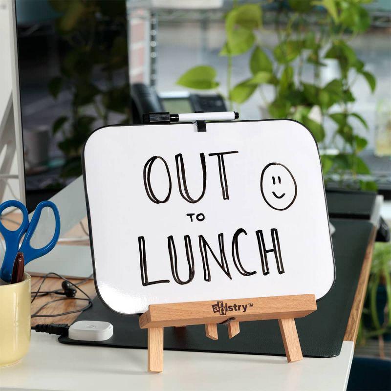 Stein Design Natural Beechwood Display Easel - Elm Finish - Small 7-1/2" x 11" Table Top Easel Stand for Painting, Adjustable A-Frame Construction,