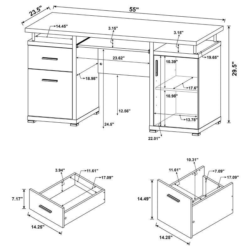 Tracy 2 Drawer Office Desk - Coaster