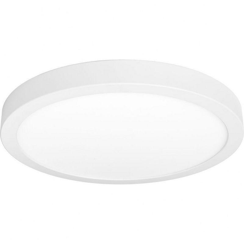 Slim Profile Edgelit 14" White Aluminum LED Flush Mount - Modern, Energy Star