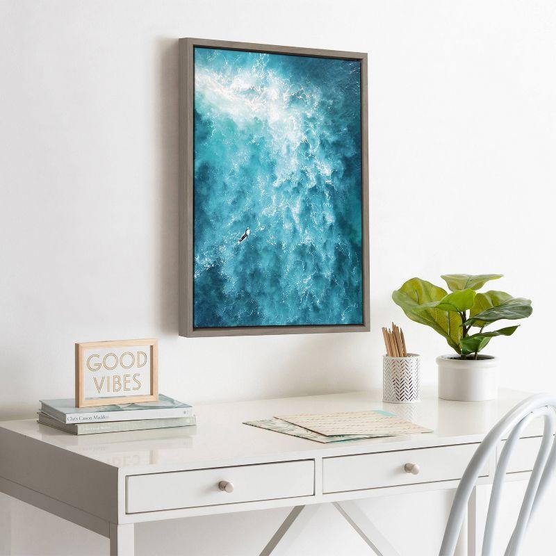 Sylvie La Jolla Framed Canvas by Rachel Dowd Gray - Kate & Laurel All Things Decor