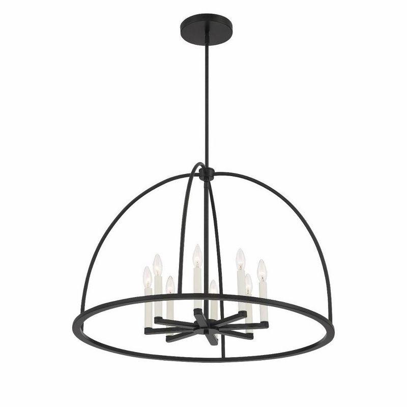 Crystorama Lighting Abbott 8 - Light Chandelier in  Black