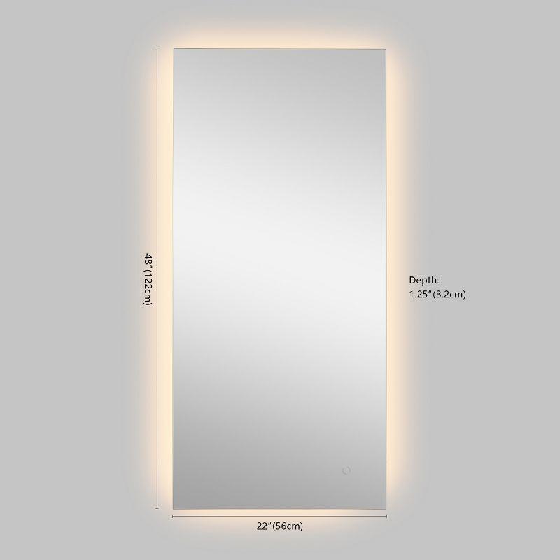 Nora 48" x 22" Rectangular Frameless Anti-Fog Aluminum Back-lit Tri-color LED Bathroom Vanity Mirror with Smart Touch Control - JONATHAN Y