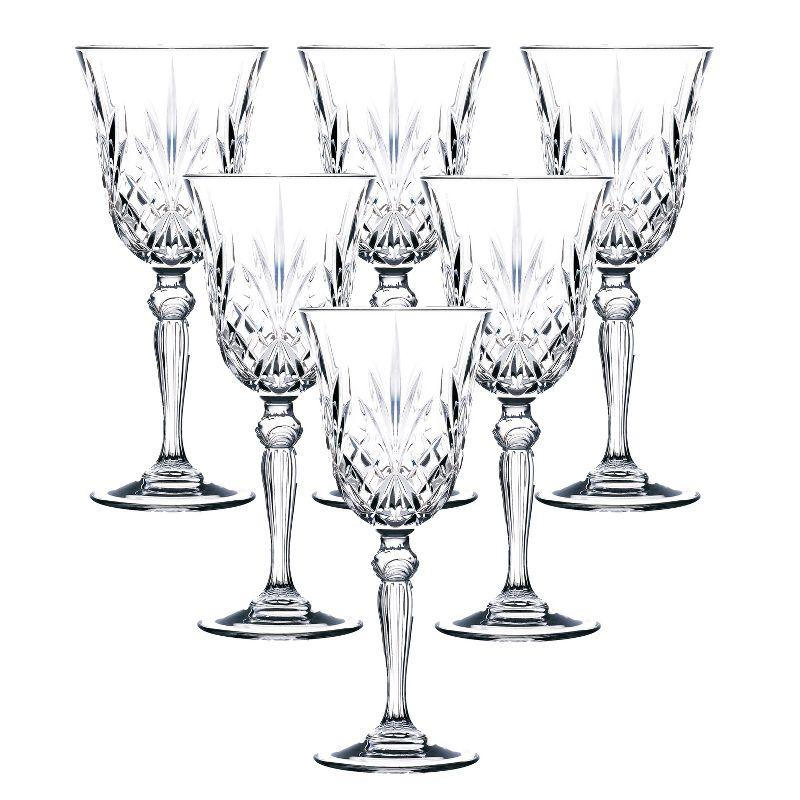 Lorren Home Trends Melodia Crystal Wine Glass set of 6