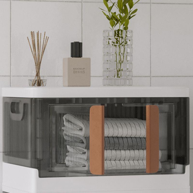 Home-Complete 8.4 Gal Foldable Storage Bin with Lid