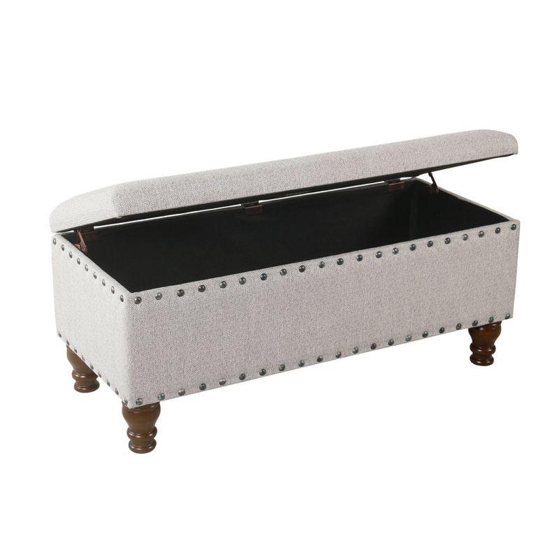 Large Storage Bench with Nailhead Trim - HomePop