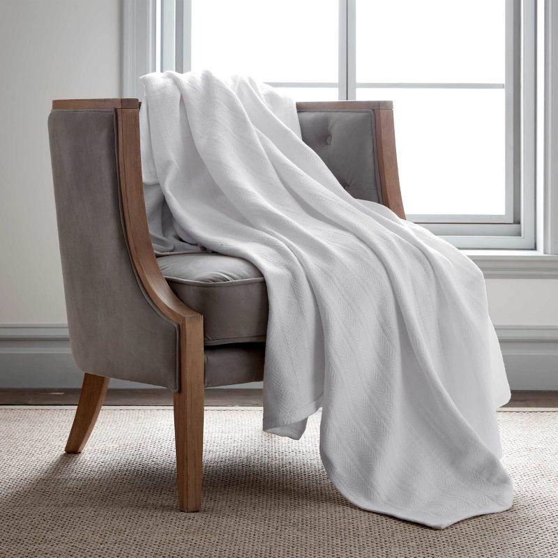 Vellux 100% Cotton Blanket - Soft, Breathable, Cozy & Lightweight Thermal Blanket  All-Season Blanket Perfect for Layering Bed, Couch & Sofa - Hotel Quality