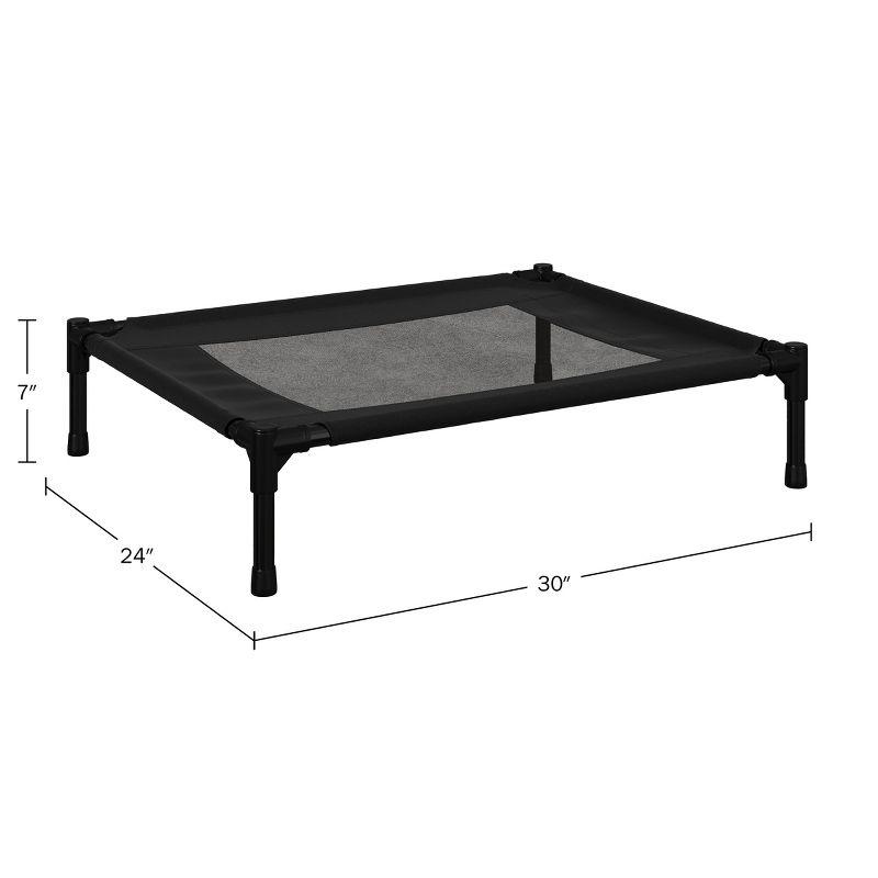 Petmaker PETMAKER 24.5x18.5-Inch Elevated Dog Bed, Black