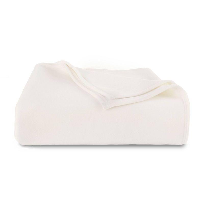 Luxurious King-Sized Ivory Fleece Reversible Blanket