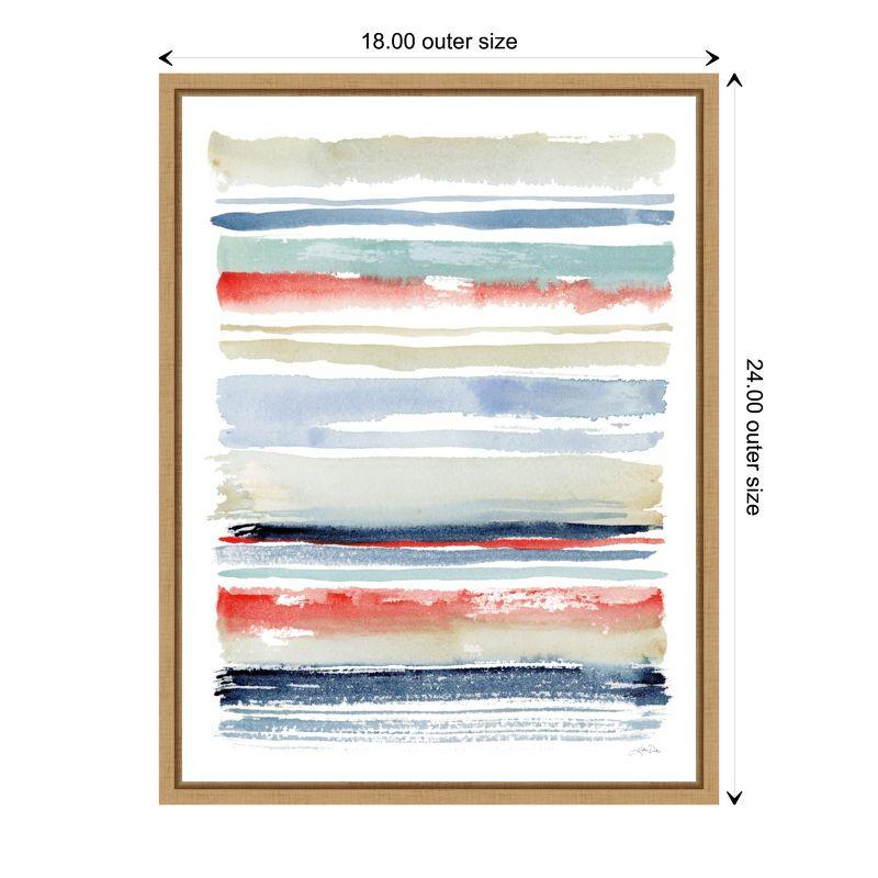 Amanti Art Nautical Stripes by Katrina Pete Canvas Wall Art Print Framed 18 x 24-in.