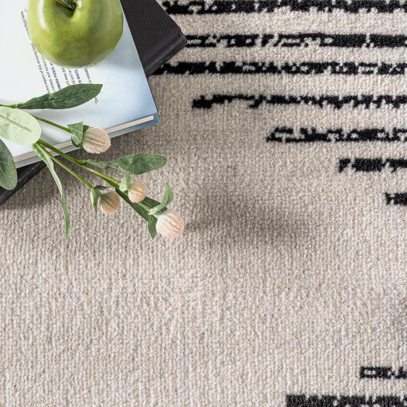 Reversible Gray Synthetic 4' x 6' Rectangular Area Rug