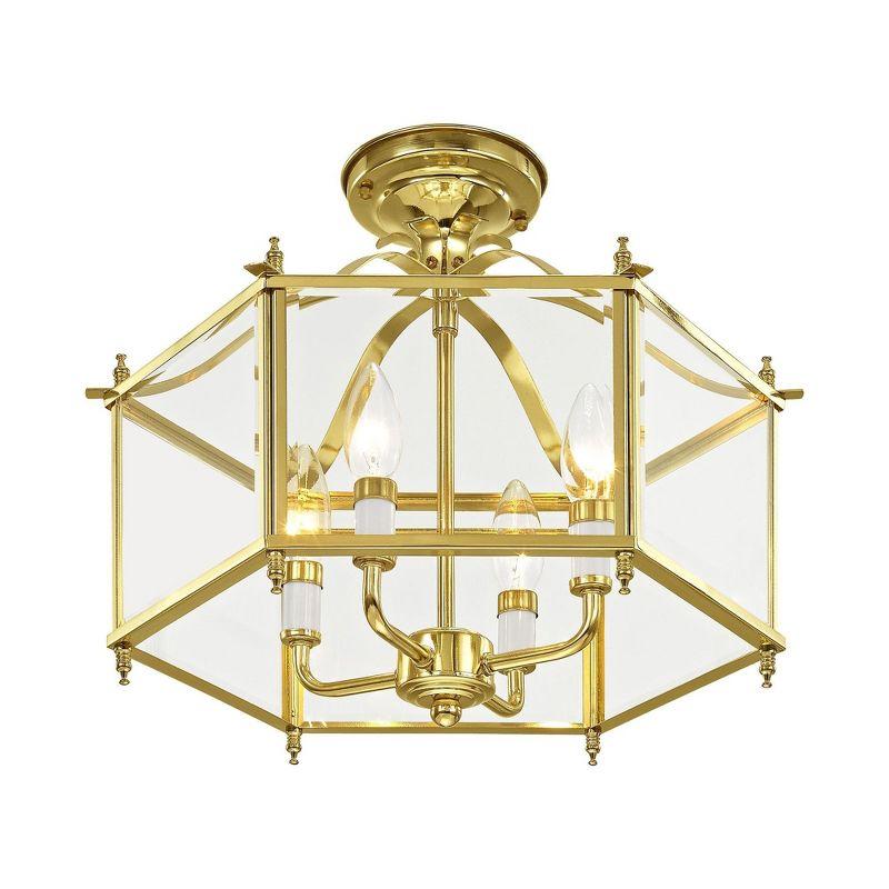 Livex Lighting Livingston 4 - Light Pendant in  Polished Brass