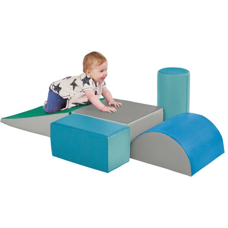 ECR4Kids SoftZone Climb and Crawl Activity Play Set–Lightweight Foam Shapes for Toddlers, 5 pc