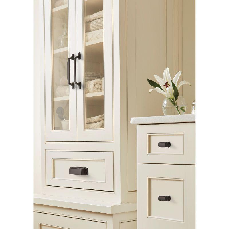 Amerock Highland Ridge 3-1/2 inch (89mm) Center-to-Center Black Bronze Cabinet Cup Pull