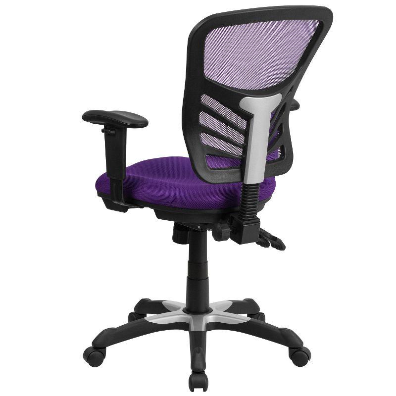 Flash Furniture Mid-Back Mesh Multifunction Executive Swivel Ergonomic Office Chair with Adjustable Arms