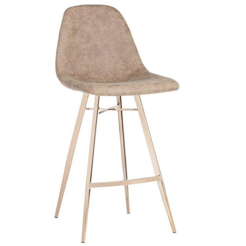 Mathison Counter Stool - FOX3012 - Brown/Copper - Safavieh Couture
