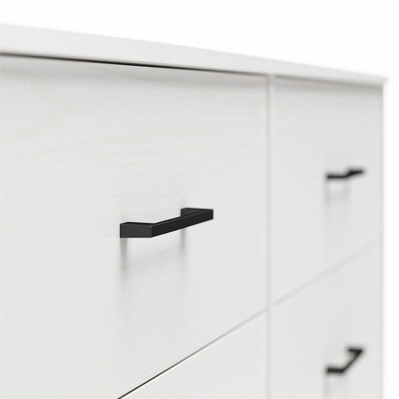 Ameriwood Home BrEZ Build Collection Pearce Wide 6 Drawer Dresser, White