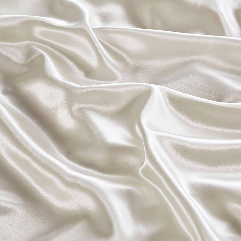 Ivory Satin Full Microfiber Comforter Set