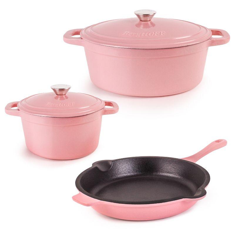 BergHOFF Neo 5Pc Cast Iron Cookware Set with 3Qt., 5Qt. Covered Dutch Ovens, and Fry Pan & Reviews | Wayfair