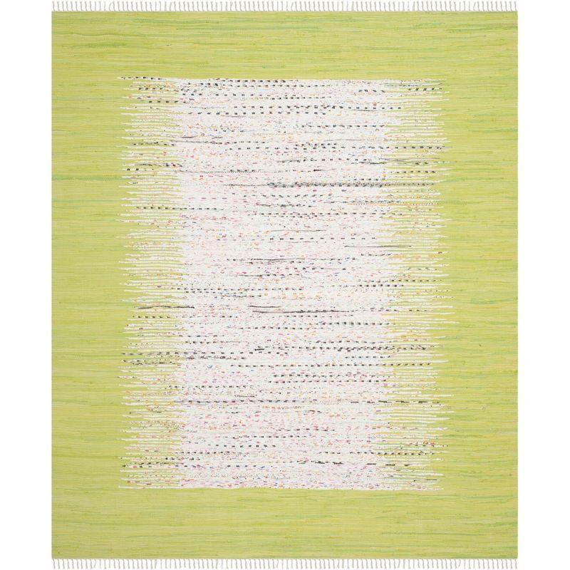 Bettina Coastal Green Cotton Flat Woven Area Rug - 8x10