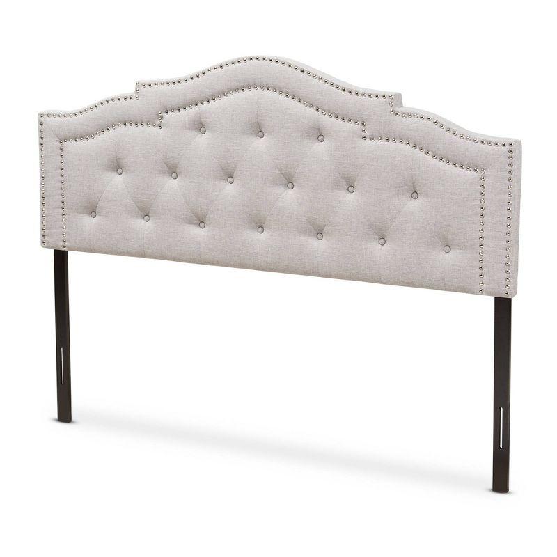 Baxton Studio Queen Edith Modern And Contemporary Fabric Headboard Beige: Polyester Upholstery, Wood Composite Frame