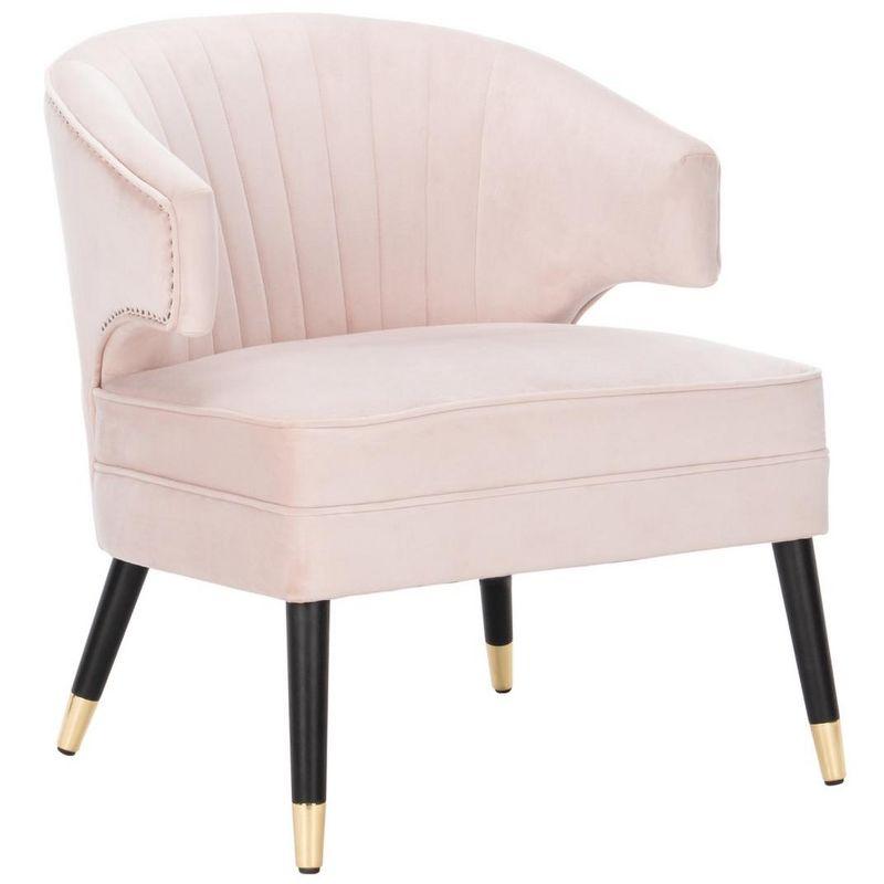 Stazia Wingback Accent Chair - ACH4502 - Blush/Black - Safavieh