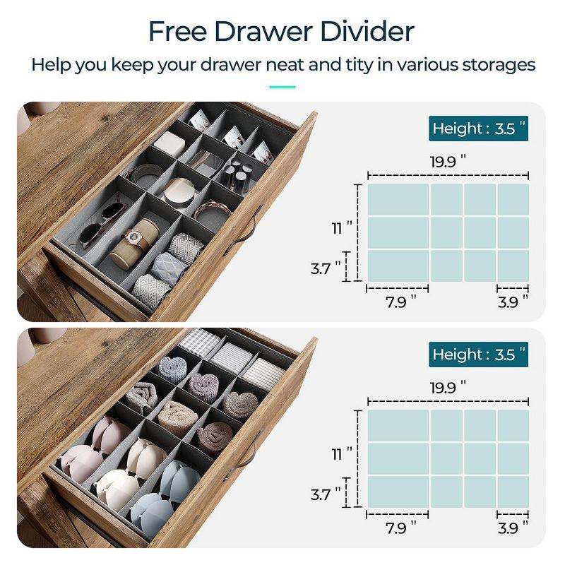 Modern Dresser for Bedroom, 5–8 Drawer Storage Chest with Sleek Design Brown 8 Drawers