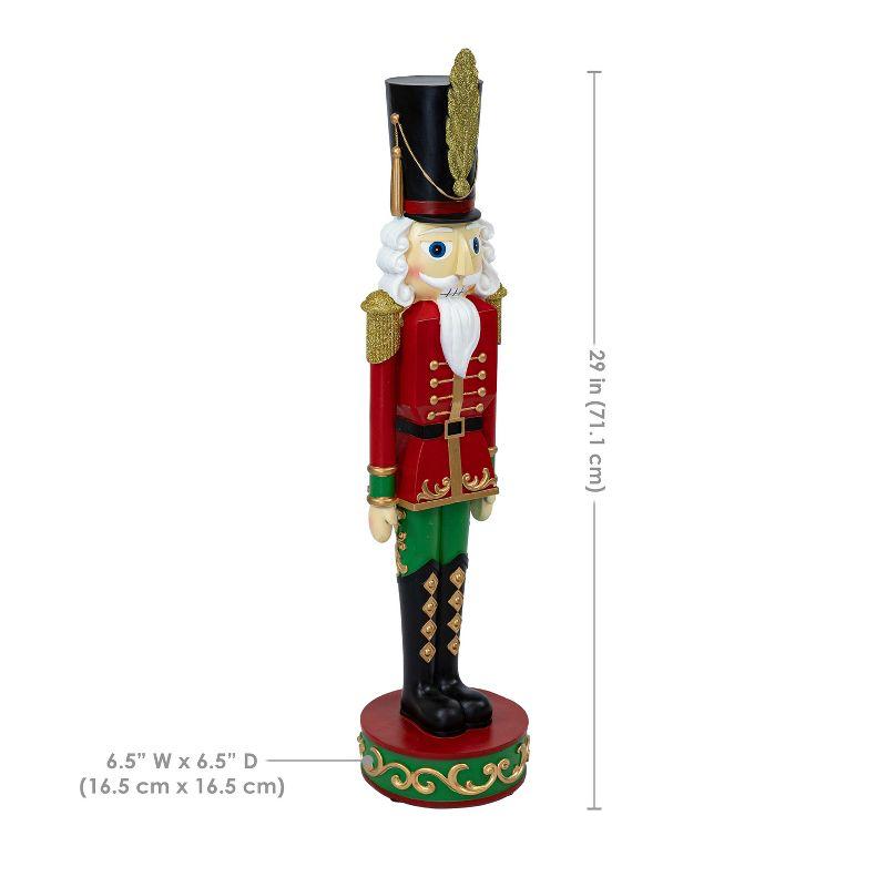The Holiday Aisle® Kristoff the Christmas Nutcracker Soldier - 2 Statues - 29" (Set of 2)
