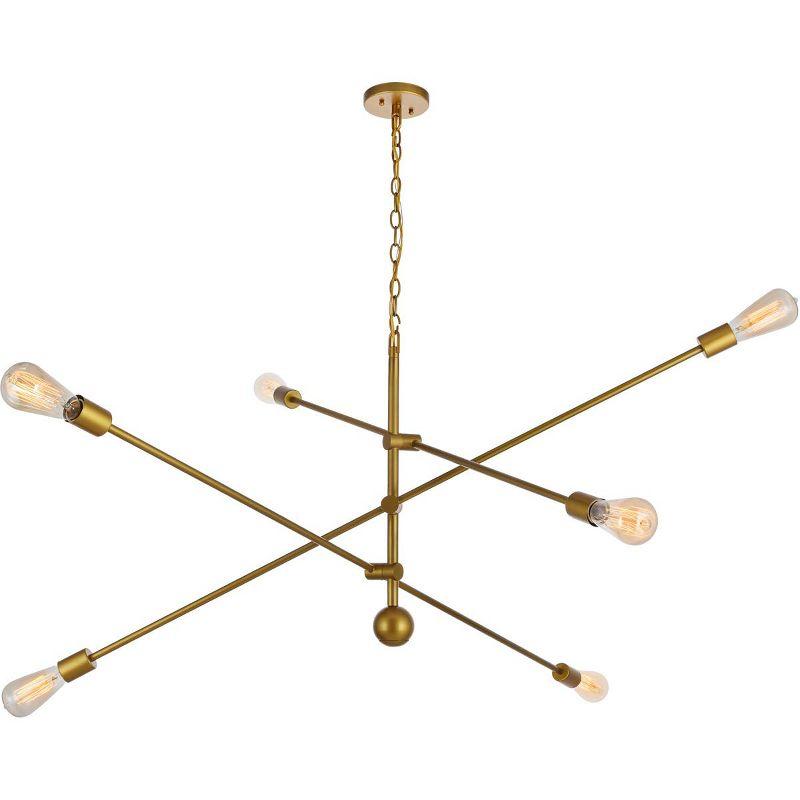 Elegant Lighting Axel 6 Lights Brass Pendant