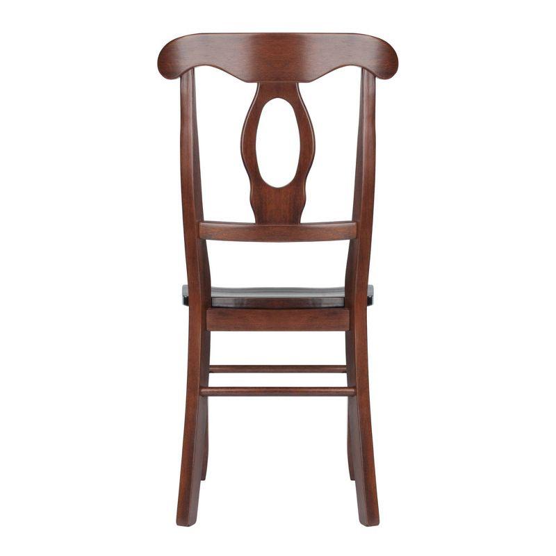 Set of 2 Renaissance Key Hole Back Chairs Walnut - Winsome: Hardwood, High Back, Non-Upholstered