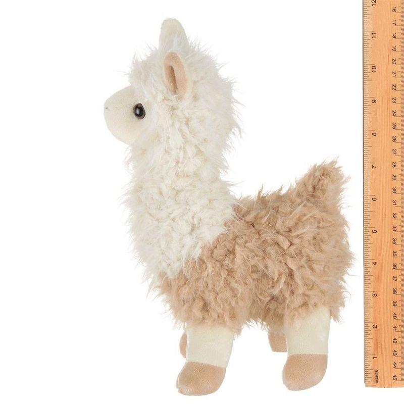 Bearington 12" White and Brown Plush Llama Stuffed Animal