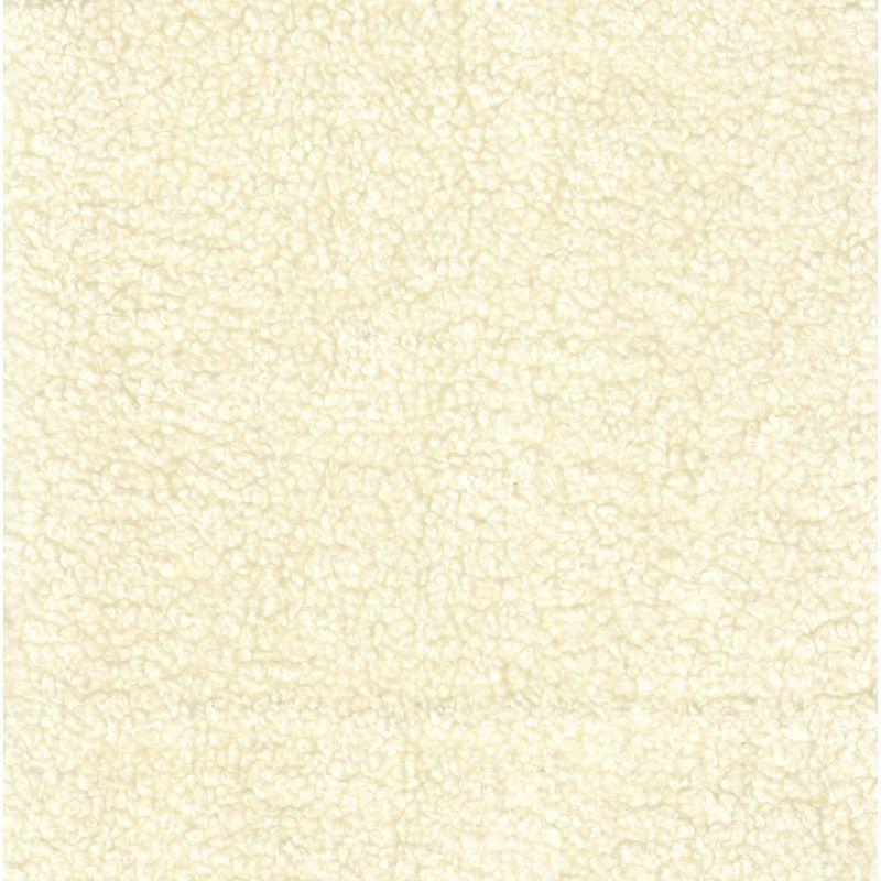 Cole Classics Round Storage Ottoman Flared Wood Leg Faux Sheepskin Cream - HomePop