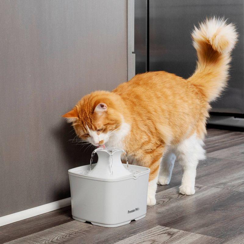 Premier Pet 60oz White Plastic Automatic Water Fountain