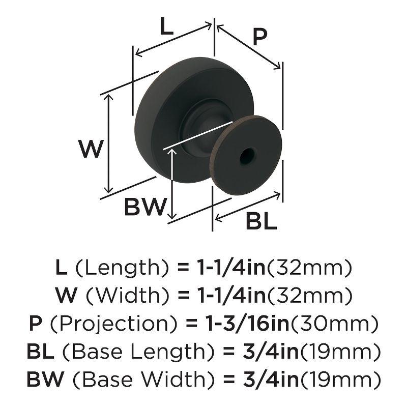 Winsome 1 1/4" Diameter Round Knob