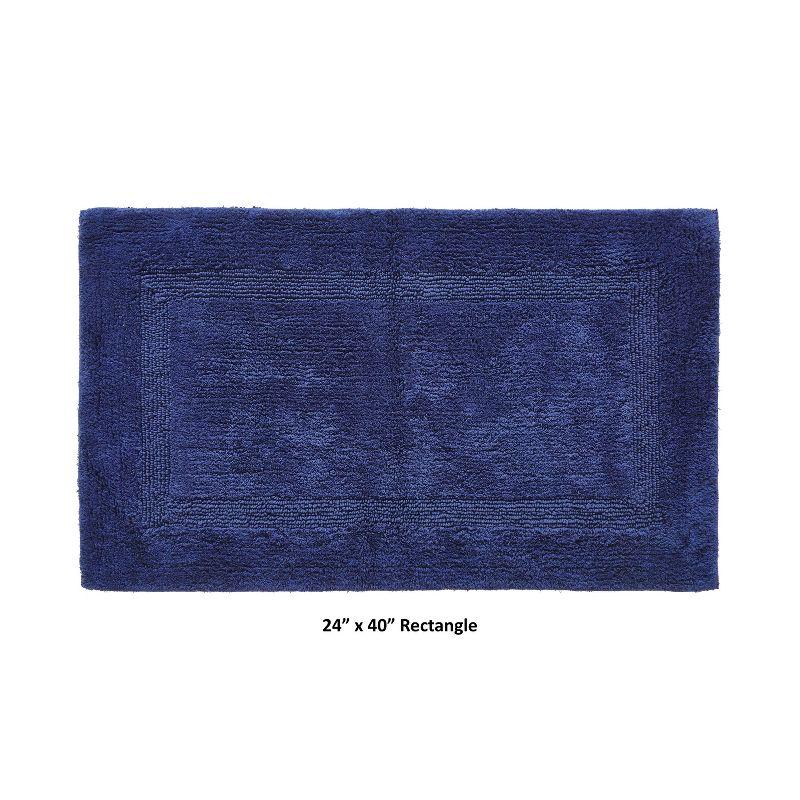 Annerose Collection 100% Cotton Reversible Machine Washable Bath Mats, Super Absorbent Bathroom Rugs